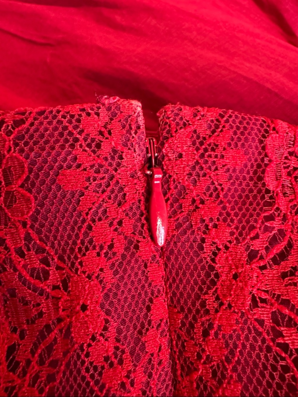 NWOT Anthro Moulinette Soeurs Strapless Fit-and-Flare Dress Red Size 4 - Picture 6 of 13